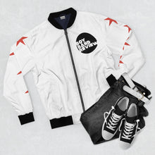 Load image into Gallery viewer, Boy Band review White Bomber Jacket