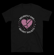 Load image into Gallery viewer, Pink Heart Black Tee
