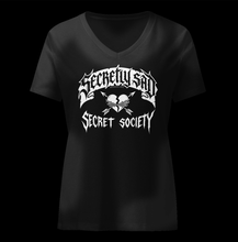 Load image into Gallery viewer, Relaxed v-neck tee - in black or gray
