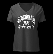 Load image into Gallery viewer, Relaxed v-neck tee - in black or gray
